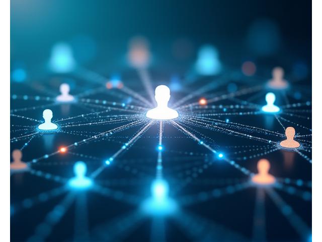 Network of interconnected diverse individuals and professional groups, symbolizing inclusive talent sourcing strategies.